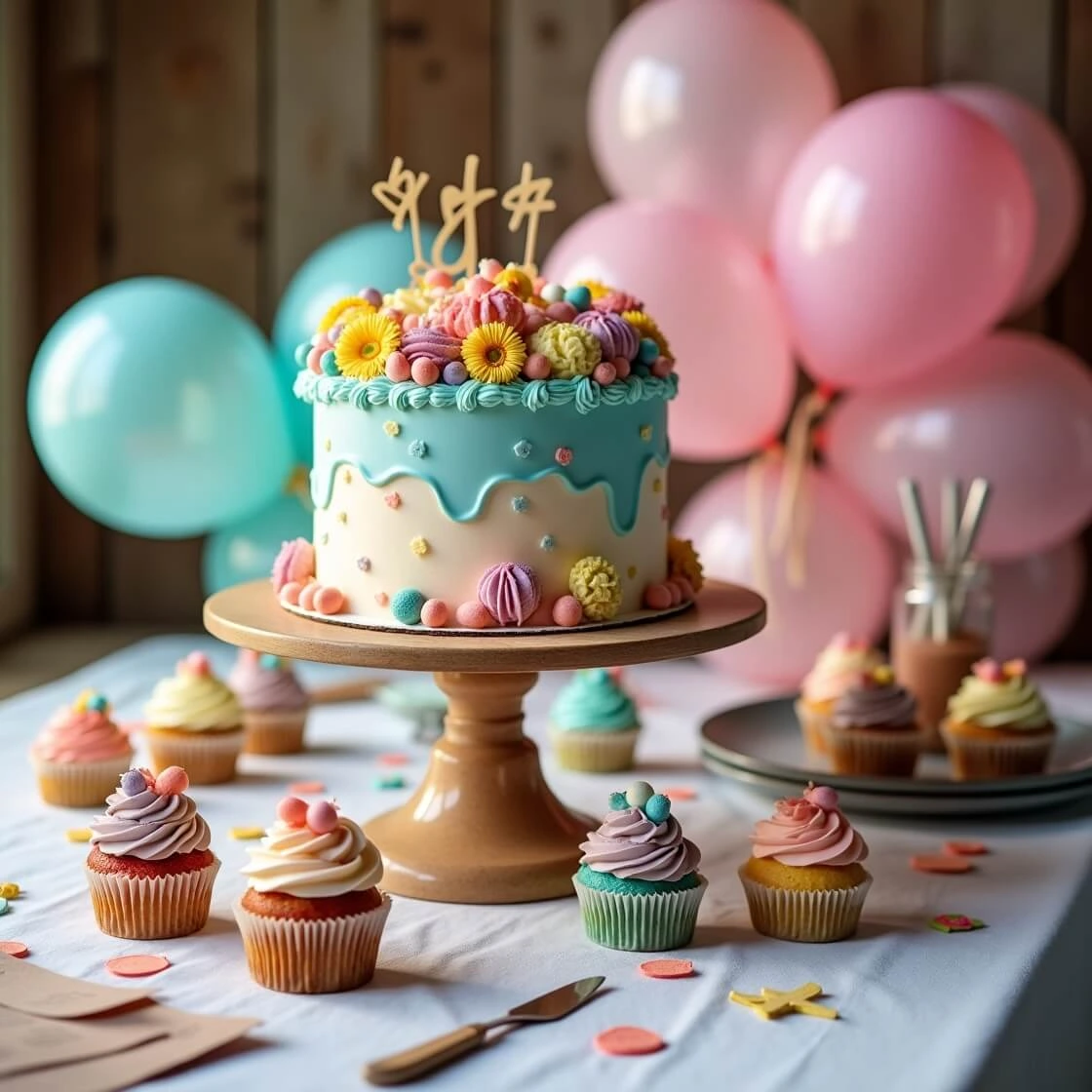 Gender Reveal Cake with Surprise Inside